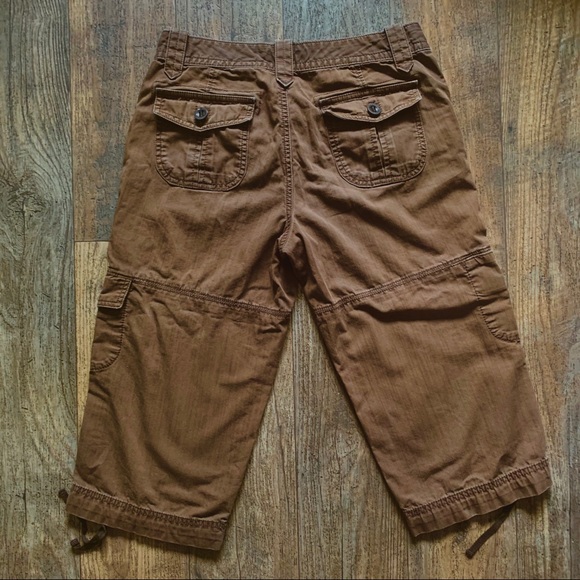 Eddie Bauer Brown Long Cargo Shorts/ Pants - Picture 2 of 6